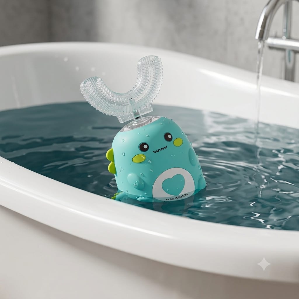 Crocobrosse 6-12 ans — Brosse à Dents Électrique en Forme de U